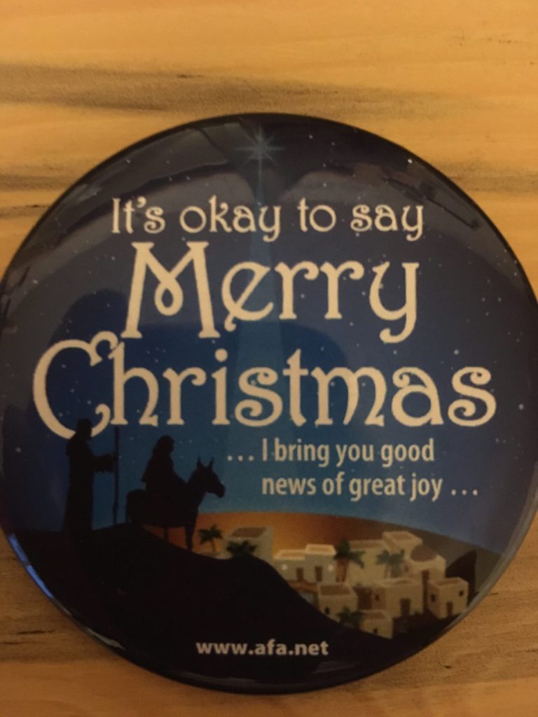It's OK to say Merry Christmas so say it loud and clear!