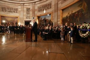 President Trump gave a beautiful tribute to Billy Graham in the Capitol Rotunda